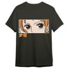 Camiseta negra de Nami de One Piece con estampado frontal