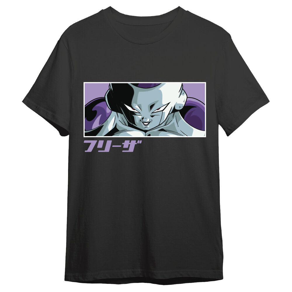 Camiseta negra de Frieza de Dragon Ball Super con diseño frontal - 2