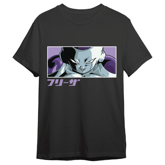 Camiseta negra de Frieza de Dragon Ball Super con diseño frontal - 2