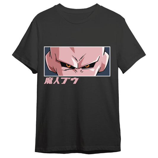Camiseta negra Buu Eyes de Dragon Ball Super con ojos de Majin Buu