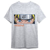 Camiseta gris de Naruto Shippuden con los ojos de Naruto