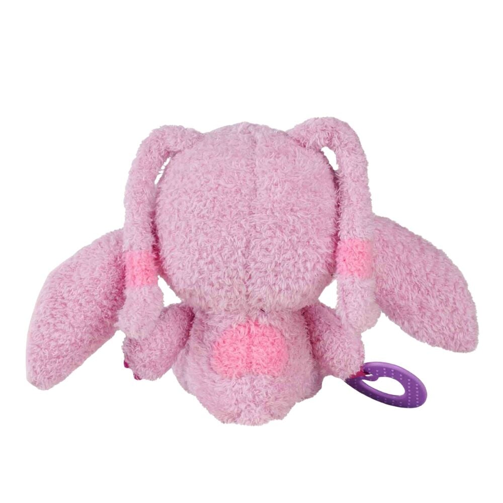 Peluche mordedor rosa de Angel de Stitch con aro morado - 2