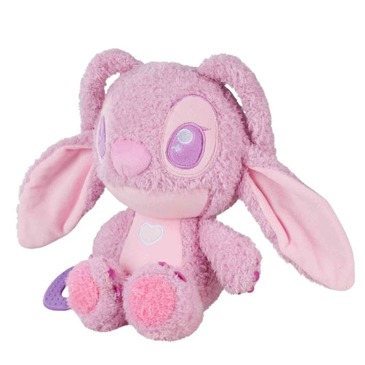 Peluche mordedor rosa de Angel de Stitch con aro morado - 3