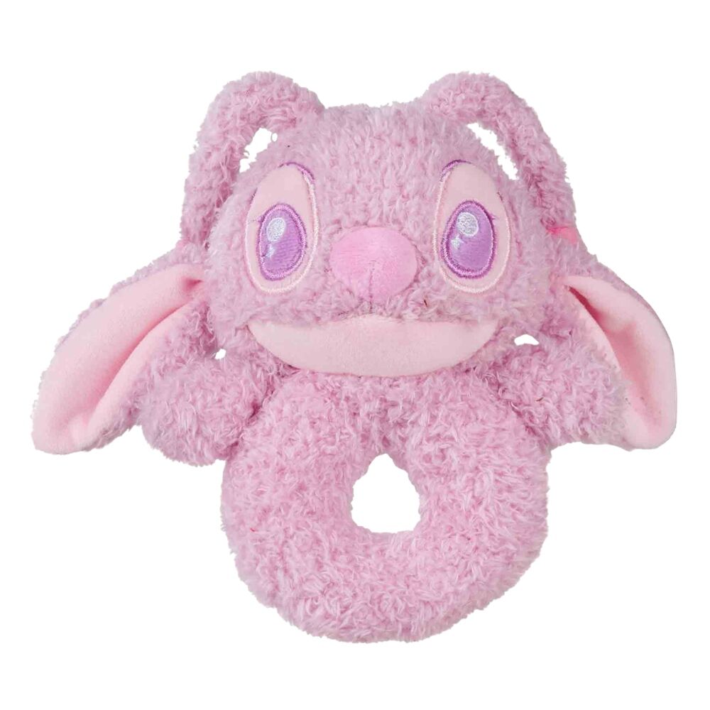 Peluche sonajero rosa de Angel Stitch Disney