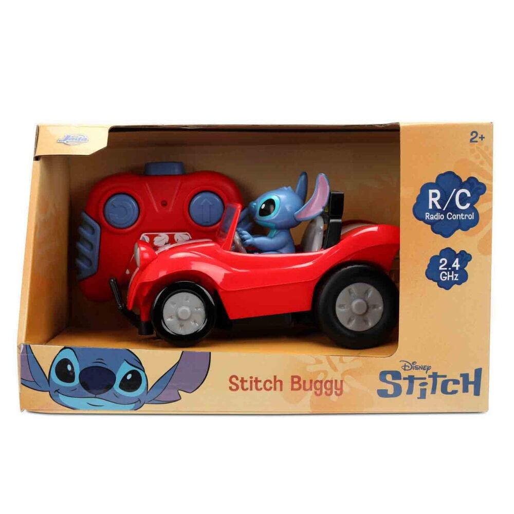 Coche buggy radiocontrol rojo de Stitch Disney con mando