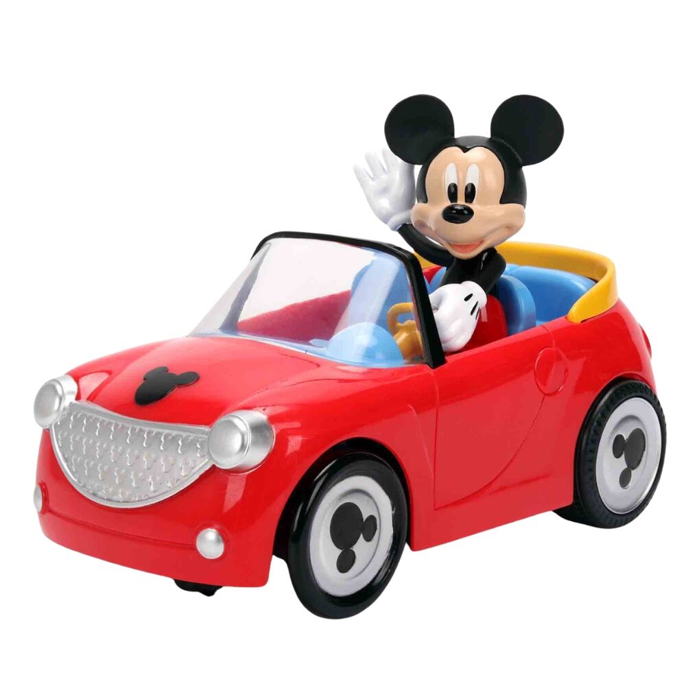 Coche radio control Roadster rojo de Mickey Mouse con mando - 4