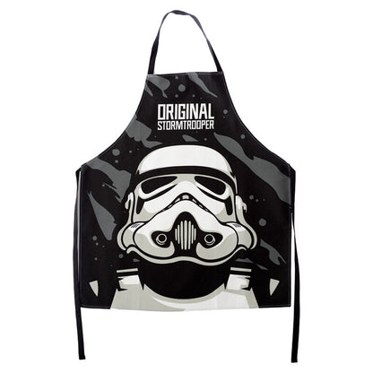 Delantal negro Star Wars con casco de Stormtrooper
