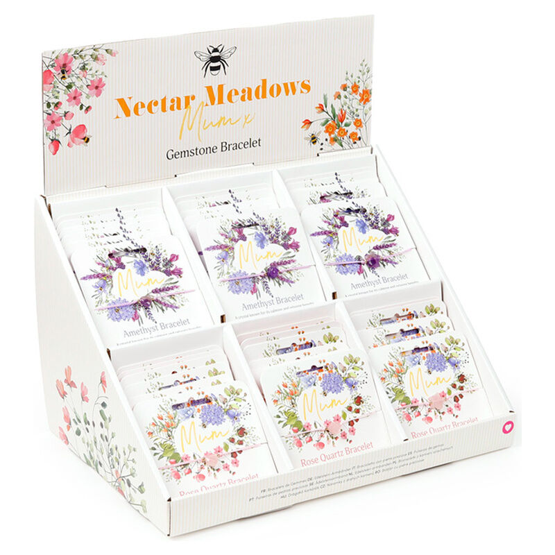 Pulseras surtidas de cuarzo rosa y amatista PUCKATOR