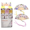 Abanico plegable PUCKATOR Nectar Meadows con estampado floral y varillas de madera