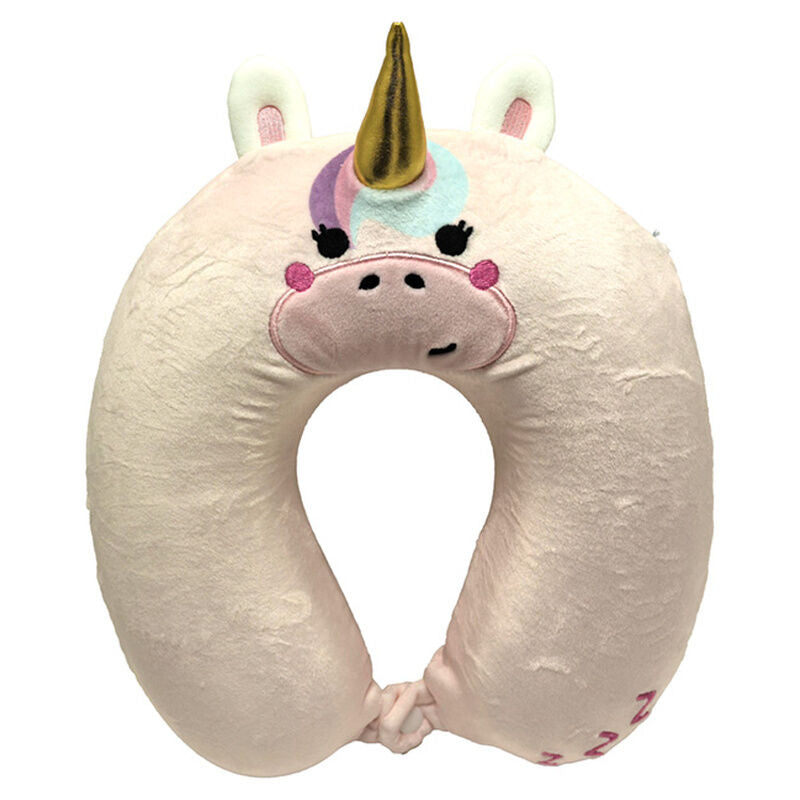 Almohada de viaje en forma de U con diseño de unicornio