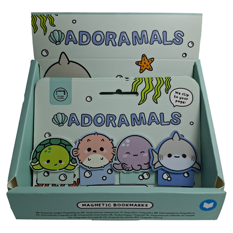 Set de marcapáginas magnéticos Adoramals con diseños de animales