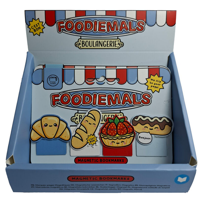 Set de marcapáginas magnéticos con diseños de panadería
