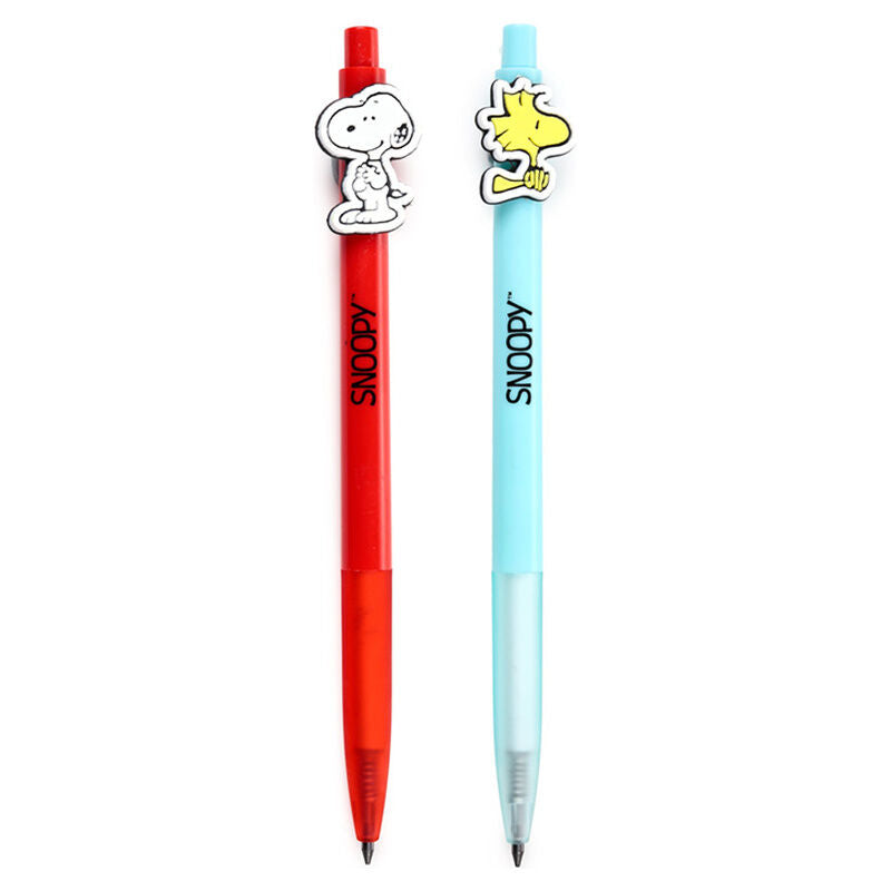 Lápices eternos Peanuts de Snoopy y Woodstock en rojo y azul claro - 2