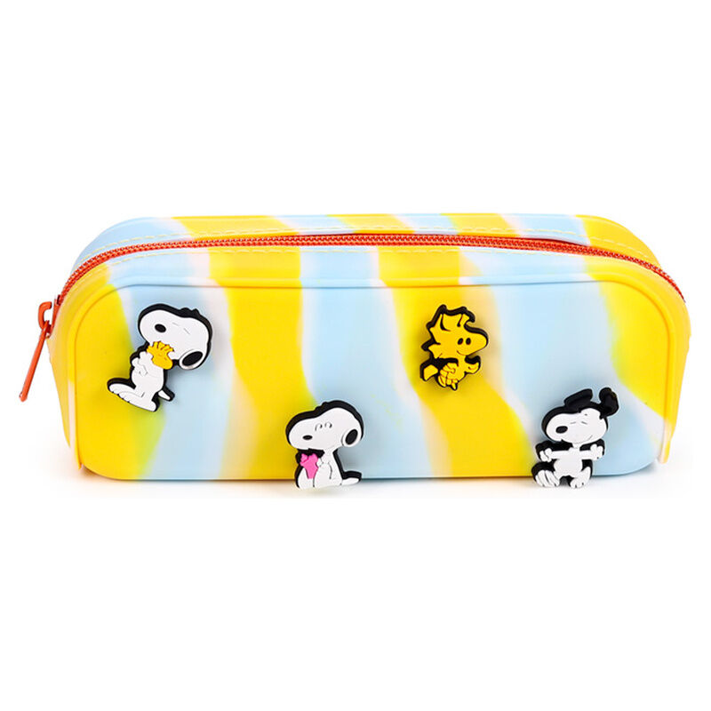Estuche Peanuts de Snoopy y Woodstock en amarillo y azul claro - 3