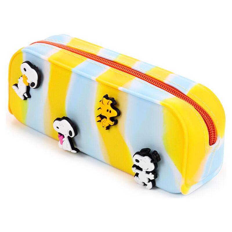 Estuche Peanuts de Snoopy y Woodstock en amarillo y azul claro - 4