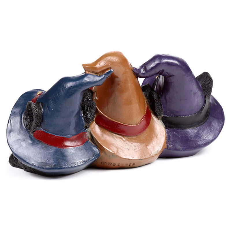 Figura de tres gatos negros con sombreros de bruja - 5
