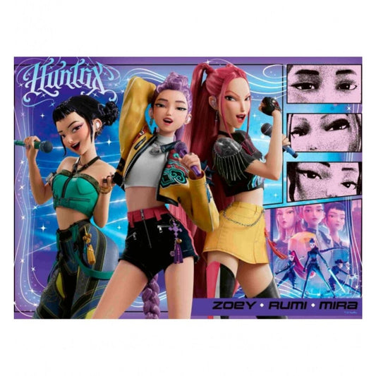 Puzzle Ravensburger XXL de KPop Demon Hunters con Zoey, Rumi y Mira - 2