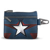 Monedero azul de Capitán América Marvel con estrella y mosquetón