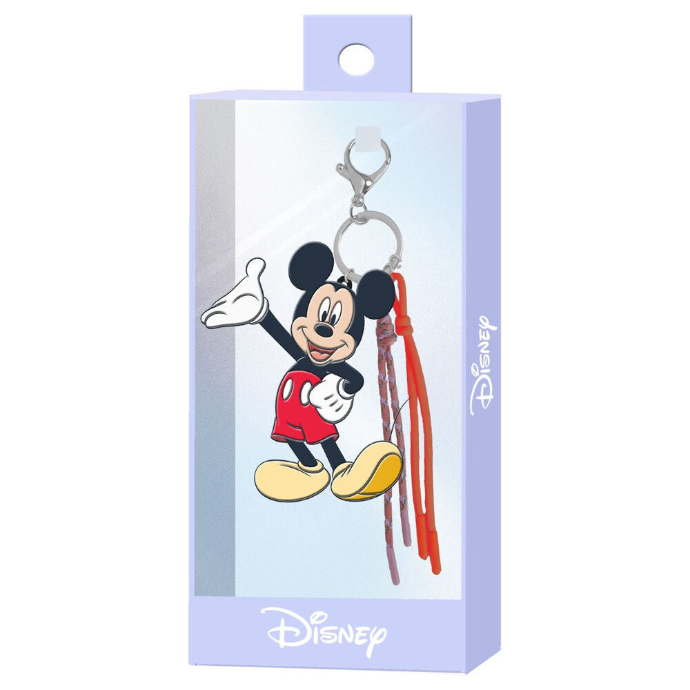Llavero de Mickey Mouse Disney con cordón rojo en caja