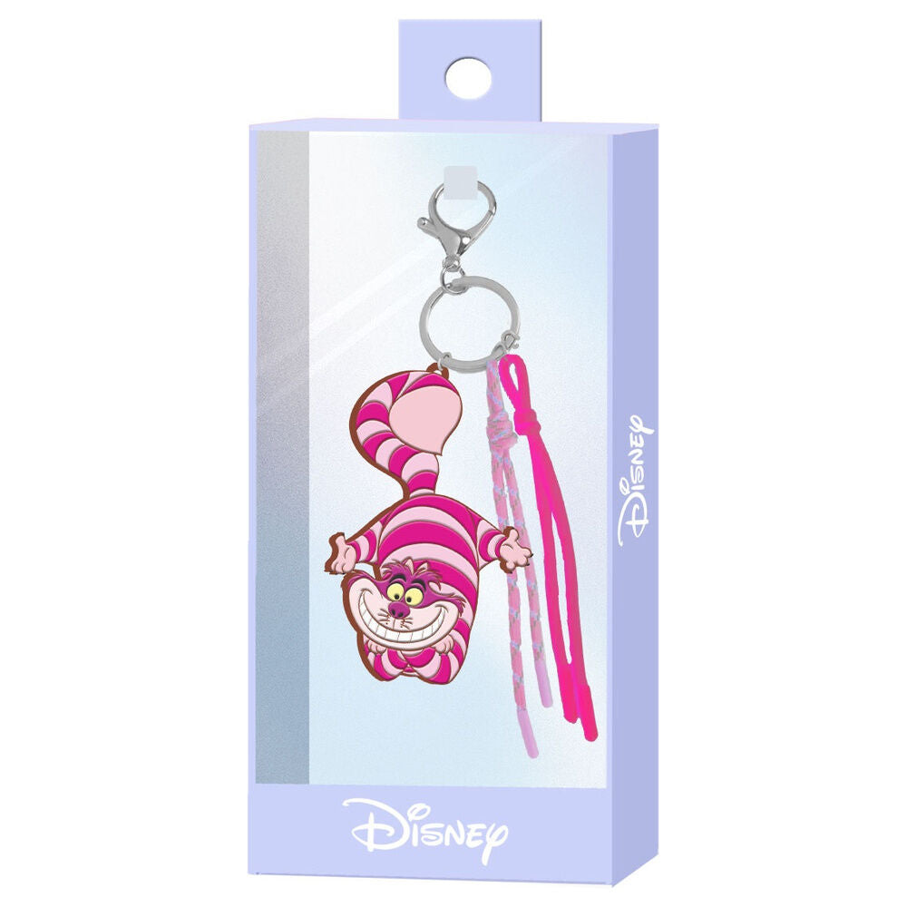 Llavero Disney del Gato de Cheshire con rayas rosas