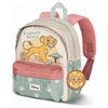 Mochila de El Rey León Disney con diseño de Simba en tonos beige, rosa y verde