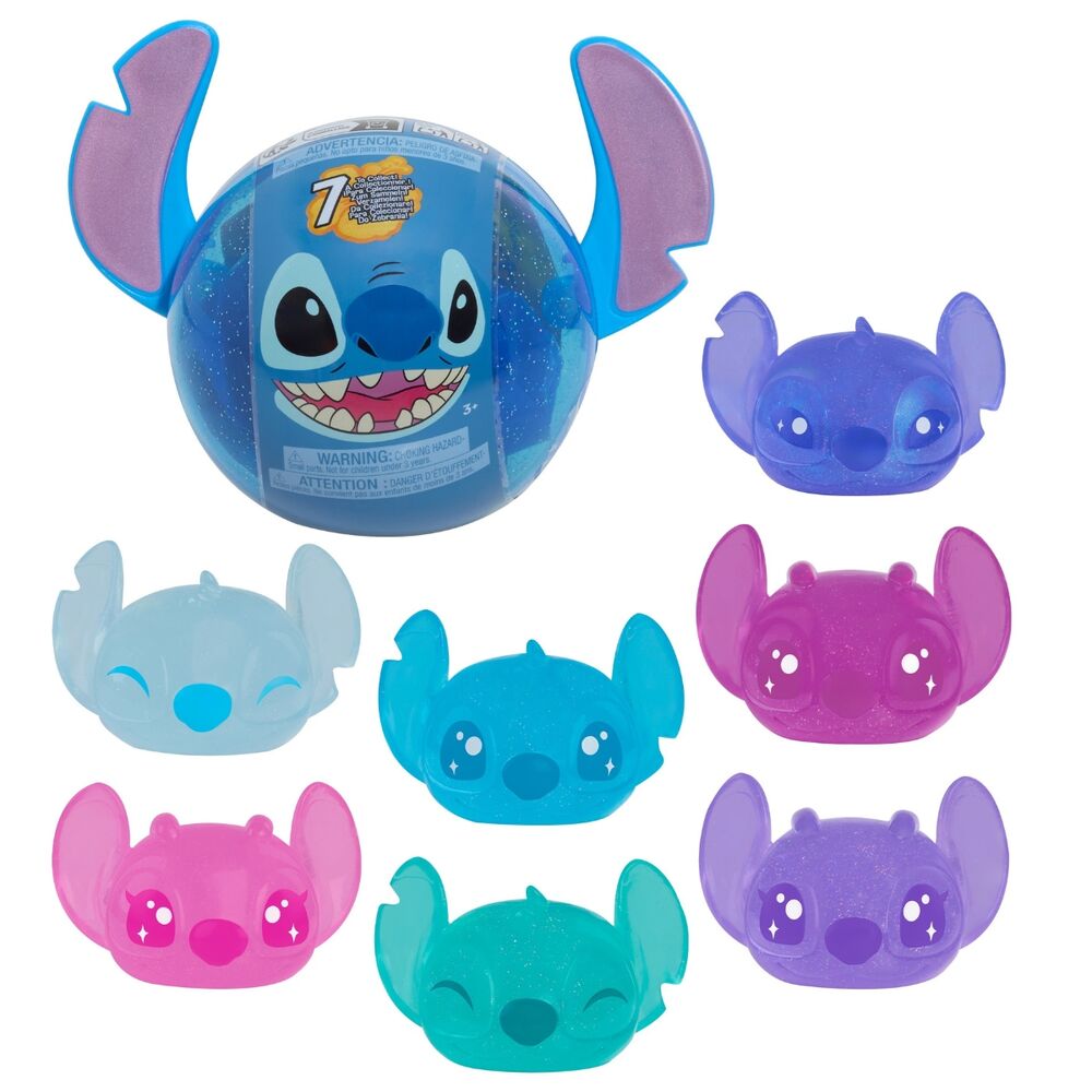 Cápsula sorpresa con figura Squish de Stitch Disney en surtido de colores