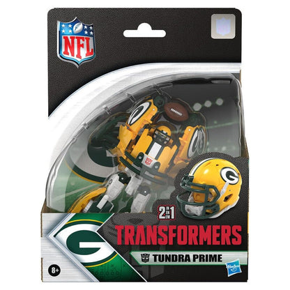 Figura articulada Transformers Tundra Prime con temática NFL