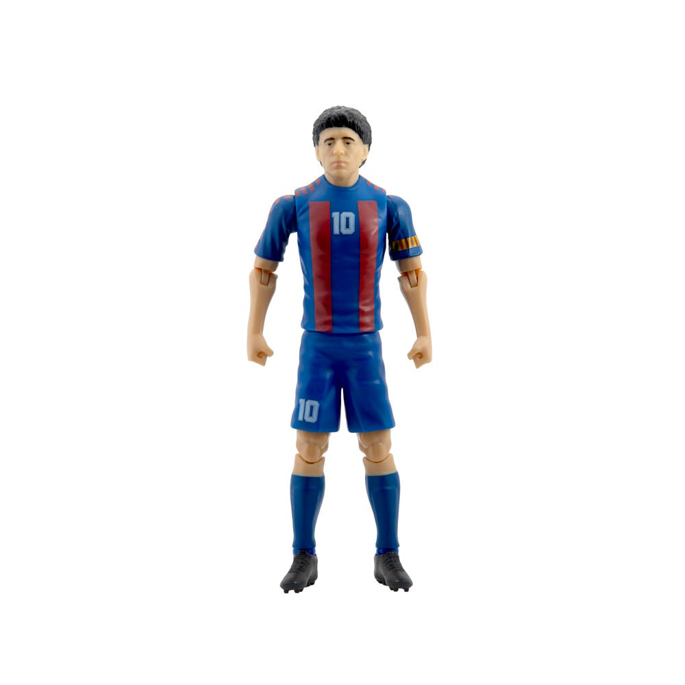 Figura articulada de Maradona con equipación azul y grana del FC Barcelona