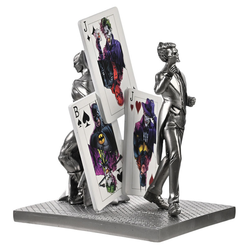 Figura de resina de Joker y Batman de DC Comics con cartas ilustradas