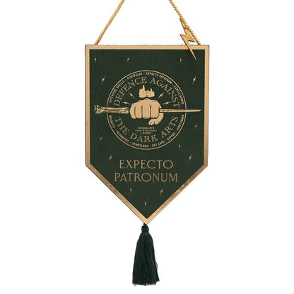 Colgante de pared verde de madera Expecto Patronum Harry Potter