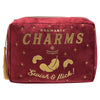 Neceser rojo Harry Potter Hogwarts Charms con plumas doradas y borla