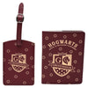 Set granate de portapasaportes y etiqueta de equipaje Gryffindor Harry Potter