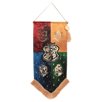 Estandarte decorativo de Harry Potter con las cuatro casas de Hogwarts