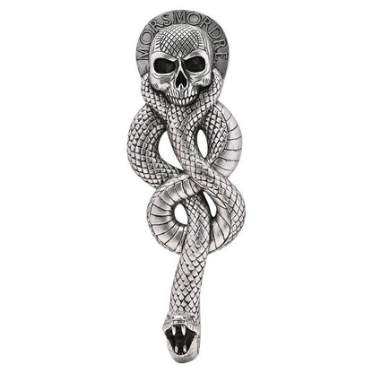 Placa Marca Tenebrosa Dark Arts de Harry Potter con calavera y serpiente