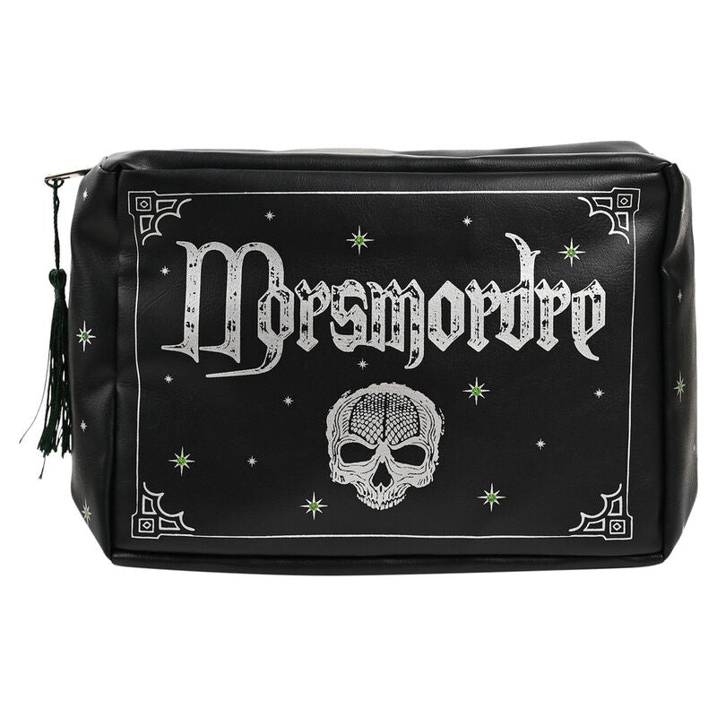 Neceser negro Harry Potter Dark Arts con calavera y borla decorativa