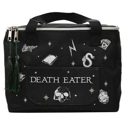 Bolsa portameriendas negra Harry Potter Mortífago con bolsillo frontal