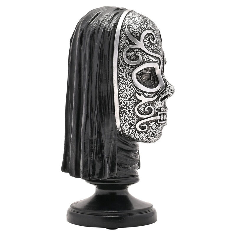 Figura de Mortífago de Harry Potter con máscara ornamentada en negro y plata - 2