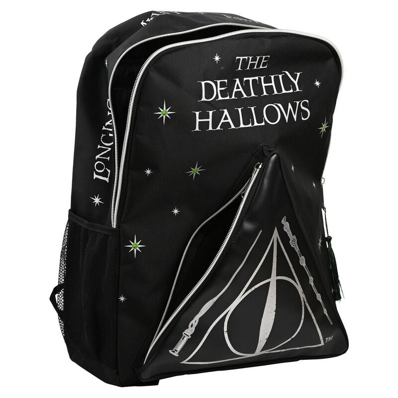 Mochila negra de Harry Potter con símbolo de las Reliquias de la Muerte - 2