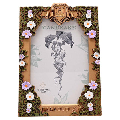 Marco de fotos Harry Potter de Herbología con flores y escudo de Hogwarts - 2