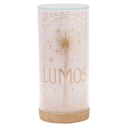 Lámpara tubular Lumos de Harry Potter con base de madera y luz LED - 3