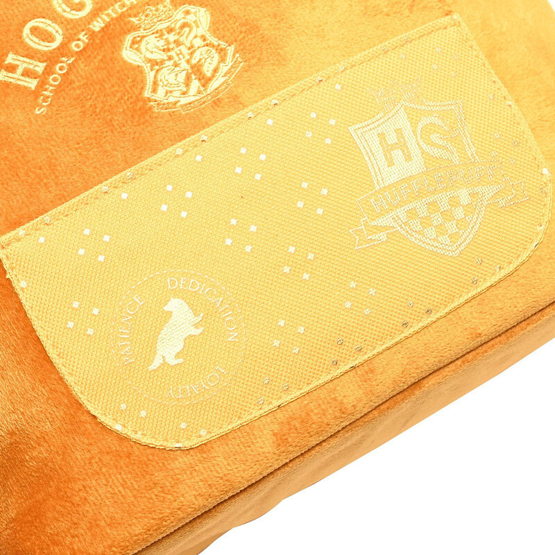 Bolsa portameriendas amarilla de terciopelo con diseño Hufflepuff de Harry Potter - 3