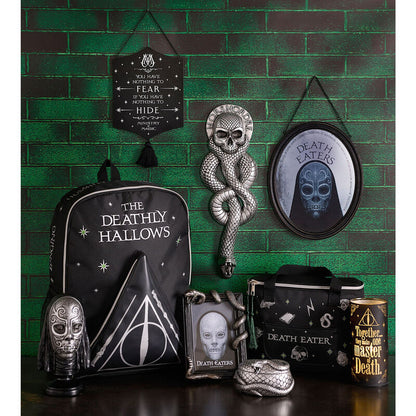 Bolsa portameriendas negra Harry Potter Mortífago con bolsillo frontal - 3