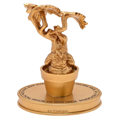 Figura dorada de la Mandrágora de Harry Potter en maceta - 3