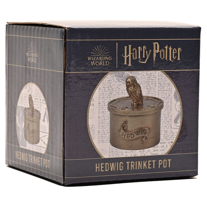 Joyero dorado de resina con figura 3D de Hedwig - 4