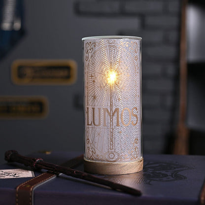 Lámpara tubular Lumos de Harry Potter con base de madera y luz LED - 4