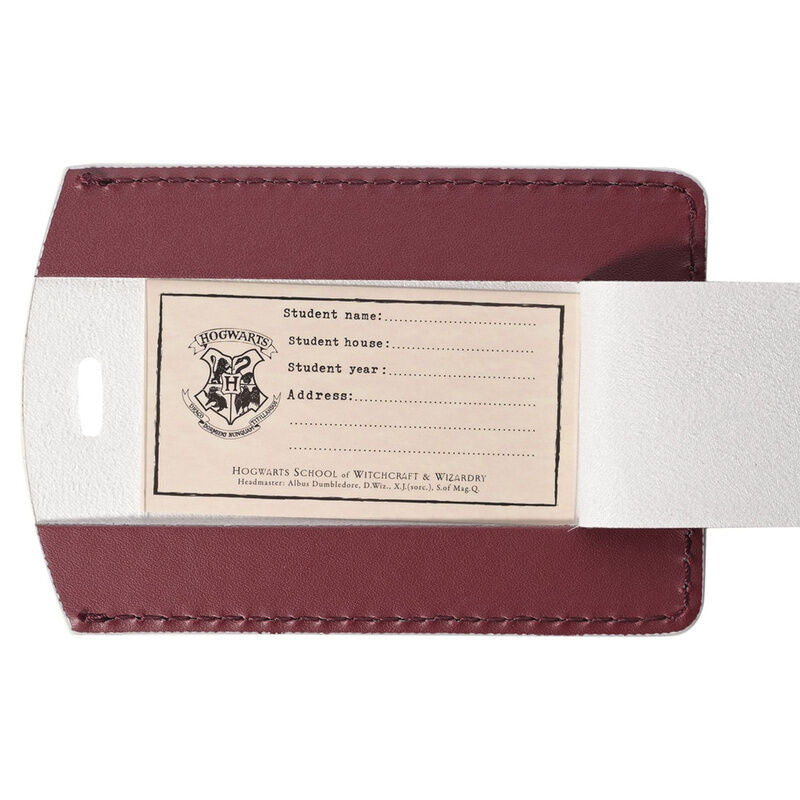 Set granate de portapasaportes y etiqueta de equipaje Gryffindor Harry Potter - 4