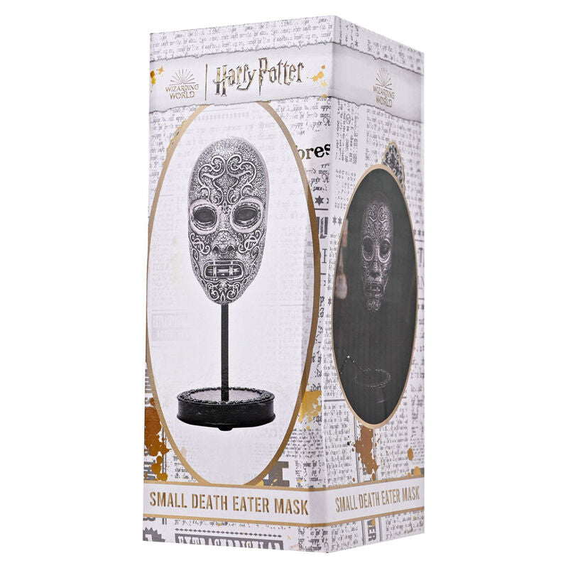 Figura de máscara de Mortífago de Harry Potter sobre soporte negro - 4