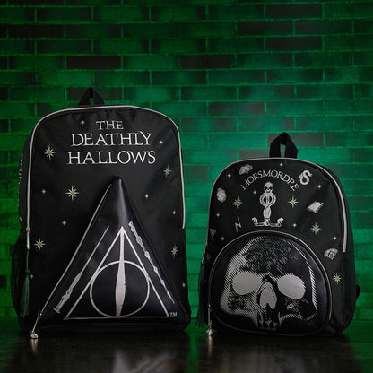 Mochila negra de Harry Potter con símbolo de las Reliquias de la Muerte - 4