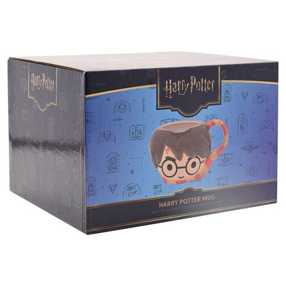 Taza 3D de Harry Potter con gafas redondas y bufanda de Gryffindor - 4