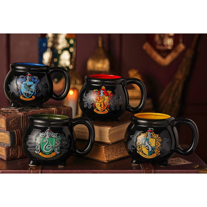 Taza caldero negra de cerámica con escudo de Ravenclaw - 4